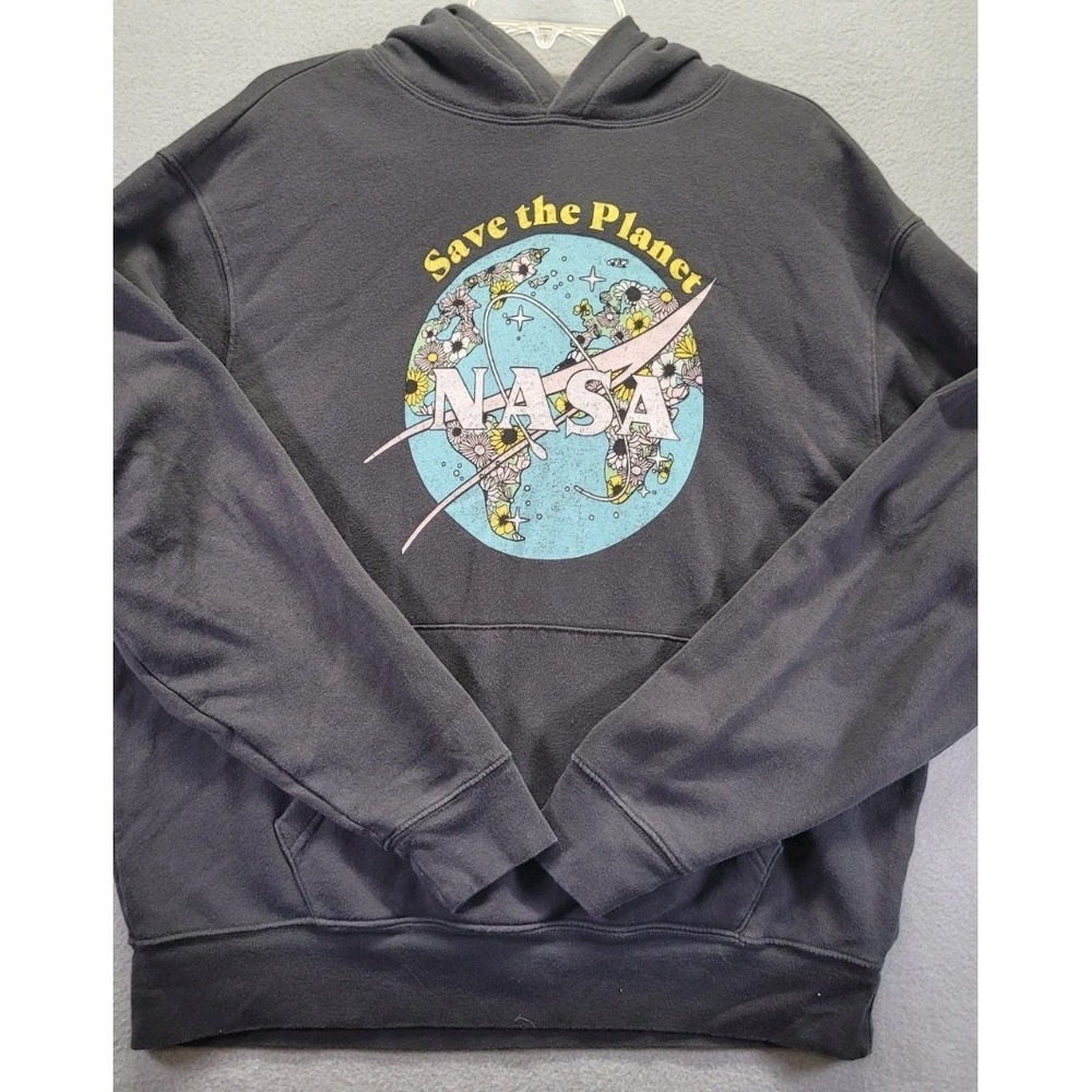 Old Navy NASA Save The Planet Mens Size Large Hoodie Pullover Sweatshirt